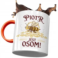 Kubki - Kubek Pomarańczowy Dla Piotra Piotrka na Prezent z Nadrukiem ze Zdjęciem + Opakowanie na prezent (wzór 03) - miniaturka - grafika 1