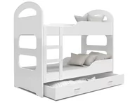 Łóżka dla dzieci i młodzieży - Łóżko piętrowe 160x80 białe DOMINIK - miniaturka - grafika 1