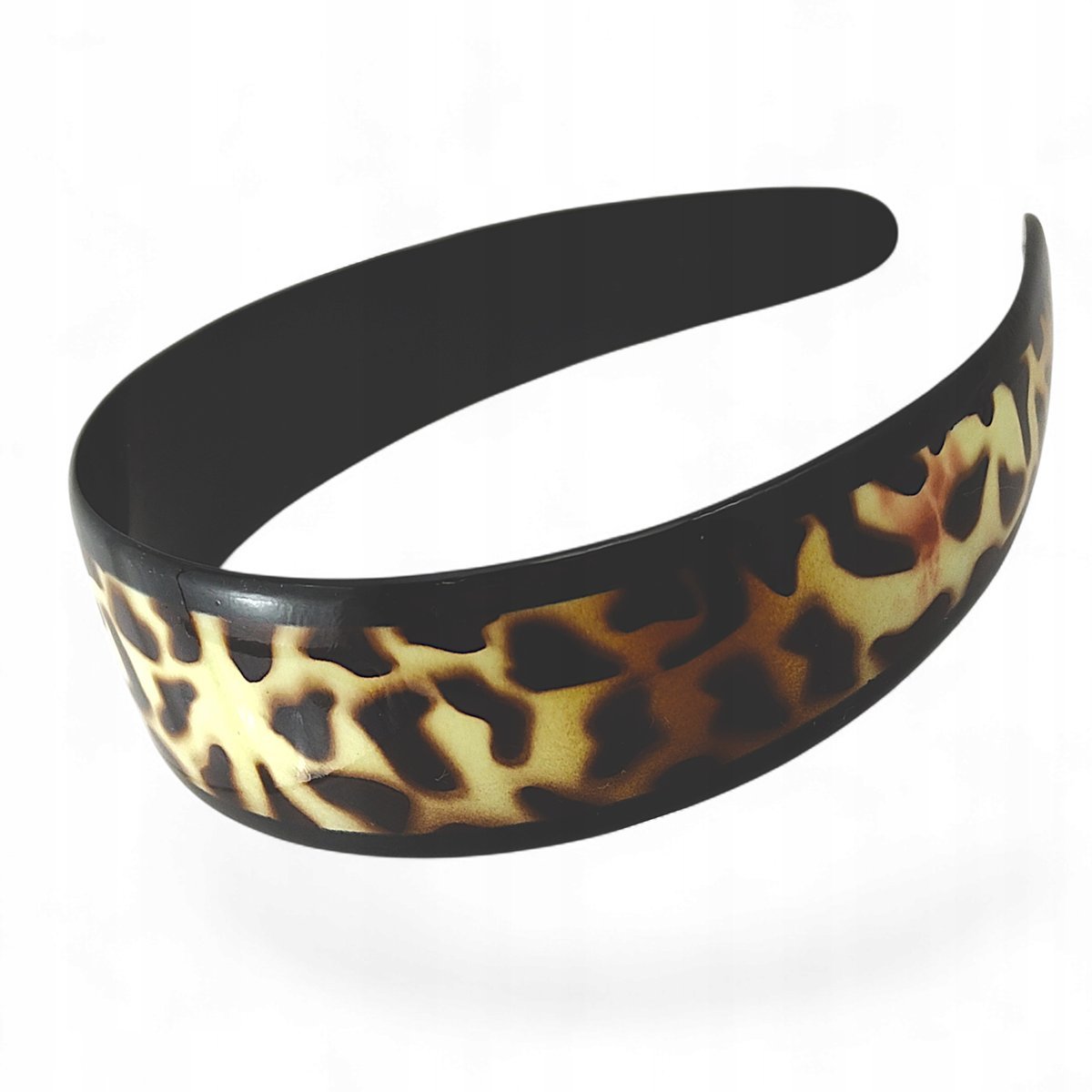 Francuska Opaska do włosów Mocna Brązowa Panterka