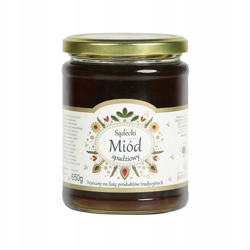 MIÓD SPADZIOWY 650G SĄDECKI REGIONALNY BARTNIK SĄDECKI