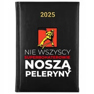 Notesy i bloczki - KALENDARZ TERMINARZ CZARNY NOTES Dzienny A5 2025 BOHATER STRAŻAK WZORY - miniaturka - grafika 1