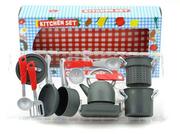 Zabawki AGD - Kuchenny Zestaw Naczyń garnki akcesoria - miniaturka - grafika 1