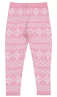 Spodnie i spodenki dla dziewczynek - Różowe getry w zimowe wzory - miniaturka - grafika 1