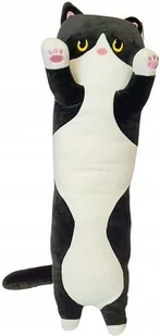 Maskotka Poduszka Kotek Czarno-Biały Wałek Toczek - 65cm - Maskotki i pluszaki - miniaturka - grafika 1