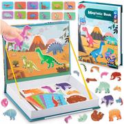Układanki dla dzieci - Ricokids, Książka magnetyczna edukacyjna pudełko puzzle układanka Dinozaury - miniaturka - grafika 1