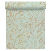 Tapety - Tapeta Liście Metropolitan Stories 391204 turkusowo-złota winylowa na flizelinie - miniaturka - grafika 1