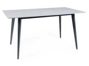 Stół prostokątny IVY marmur szary/czarny 140x80 - Stoły - miniaturka - grafika 1
