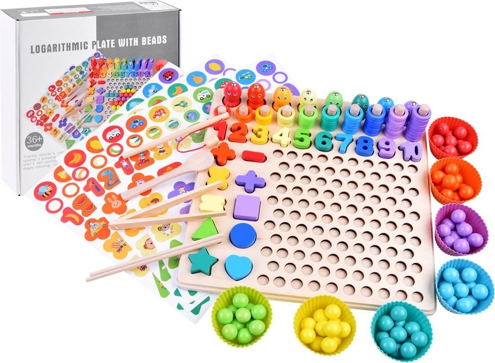 Jokomisiada Układanka Nauka liczenia drewniany zestaw ZA3821