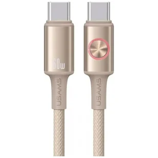Kabel USAMS Huan Series SJ752 60W USB-C do USB-C 1,2 m tytanowy - Kable USB - miniaturka - grafika 1