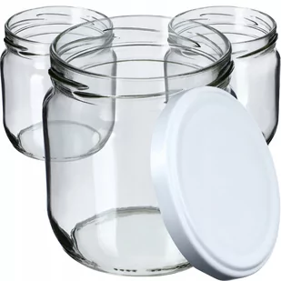 Słoiki Salla 425ml 24 szt. 82mm + wieczka białe - Pojemniki kuchenne Słoiki Salla 425ml 24 szt. 82mm + wieczka białe - Pojemniki kuchenne - miniaturka - grafika 1