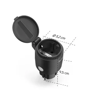 Gniazdo Hama WLAN Smart outdoor Matter 2.300 W IP44 czarny - Systemy inteligentnych domów - miniaturka - grafika 1