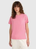 Koszulki i topy damskie - 4F T-shirt regular gładki damski - różowy XS - miniaturka - grafika 1