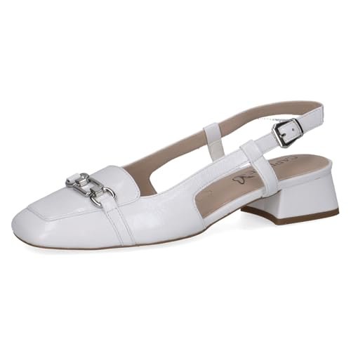 CAPRICE Damskie czółenka 9-29501-44, White Naplak, 37,5 EU