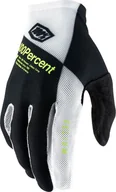 Rękawiczki rowerowe - 100% Rękawiczki 100% CELIUM Glove black white fluo yellow roz. M długość dłoni 187-193 mm NEW - miniaturka - grafika 1