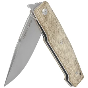 Nóż składany Viper Keeper 2 Green Canvas Micarta, Stonewashed Elmax by Fabrizio Silvestrelli (V6000CG) - Noże - miniaturka - grafika 6