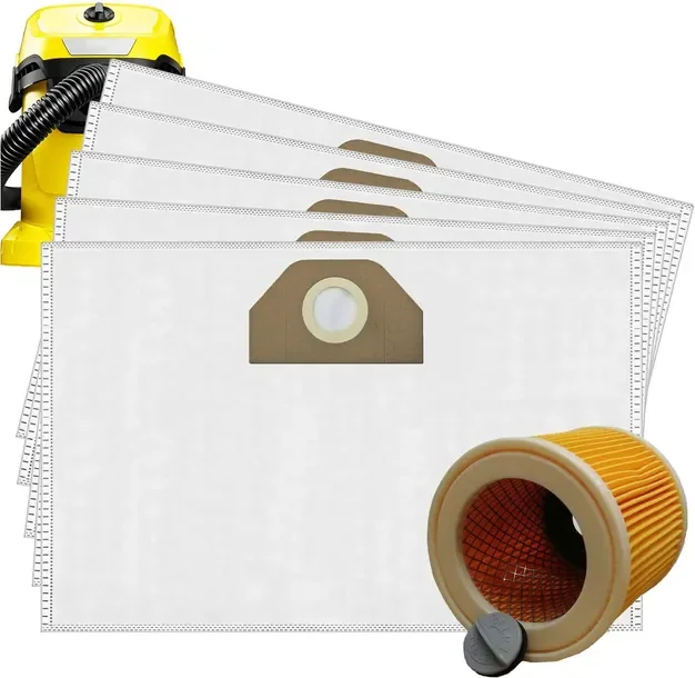 5x Worki + Filtr Wzmocniony Do Karcher A 2150