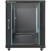 Szafy rack - Szafa RACK QOLTEC 19" 15U 54518 600 x 600 mm, Stojąca Czarny - miniaturka - grafika 1