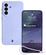 Etui i futerały do telefonów - Bizon Silikonowe etui z pierścieniem magnetycznym Case Silicone Magnetic Sq do Galaxy A56 5G, jasnofioletowe - miniaturka - grafika 1