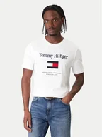 Koszulki męskie - Tommy Hilfiger T-Shirt Embro Flag MW0MW42736 Biały Regular Fit - miniaturka - grafika 1