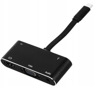 Adaptery i przejściówki - Adapter Usb C Hdmi Vga Usb 3.0+PD Hub 5w1 MacBook - miniaturka - grafika 1