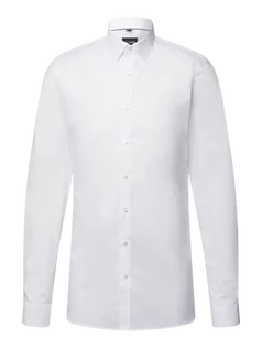 Koszule męskie - Koszula biznesowa o kroju super slim fit z popeliny z bardzo długim rękawem - grafika 1