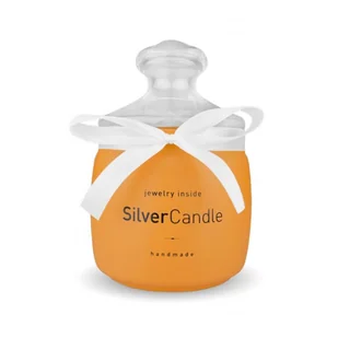 ŚWIECA ZAPACHOWA SILVER CANDLE HANDMADE CREAMY CARMEL BIŻUTERIA BRANSOLETKA - Świece - miniaturka - grafika 1