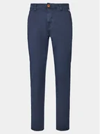 Spodnie męskie - Blend Chinosy 20716448 Granatowy Slim Fit - miniaturka - grafika 1