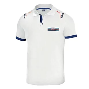 Sparco 01276MRBI3L, Martini Racing Polo, Biały, Unisex Dorosły Standard, Kolorowy, 42/50 EU, Wielobarwny - Akcesoria motocyklowe - miniaturka - grafika 1