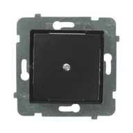 Wyłączniki światła i elektryczne - Polmark Zaślepka ramki ROSA czarny - miniaturka - grafika 1