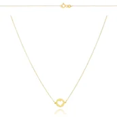 Naszyjniki - Złoty naszyjnik celebrytka serce pr. 333 - miniaturka - grafika 1