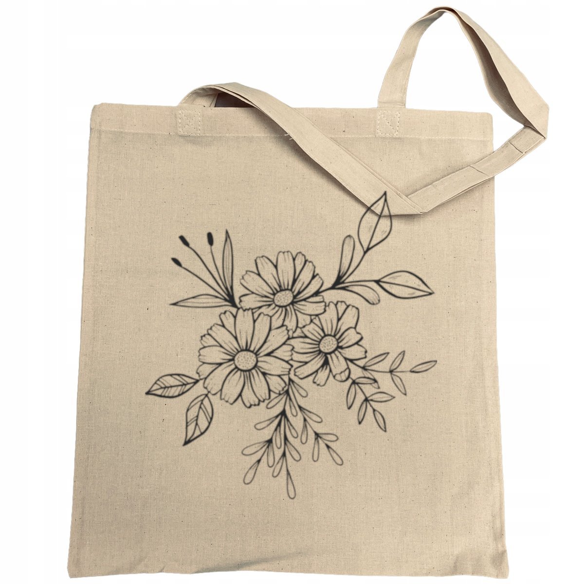 Torba na zakupy fajny nadruk BUKIET KWIATY