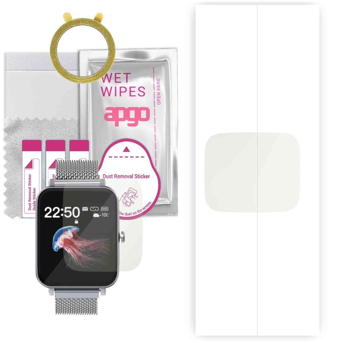 1x Folia hydrożelowa MATOWA do Havit H1103A - apgo Smartwatch Hydrogel MATTE Protection Ochrona na ekran smartwatcha