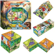 Gry planszowe - Kostka do układania dinozaury Trifox - zabawka - miniaturka - grafika 1