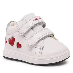 Półbuty damskie - Półbuty Geox - B Biglia Girl B354CA085KCC0050 White/Red - grafika 1