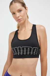 Puma biustonosz sportowy 4Keeps kolor czarny wzorzysty - Bielizna sportowa damska - miniaturka - grafika 1