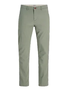 Jack & Jones Spodnie chino w kolorze zielonym - Spodnie męskie - miniaturka - grafika 1
