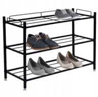 Szafki na buty - Metalowa Półka Stojak Na Buty Obuwie Regał Szafka Loft Czarny Organizer - miniaturka - grafika 1