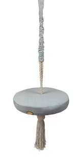 Huśtawka dla dzieci domowa ring, dysk | Velvet pikowana SZARA | 100% ECO | CE | Create For You - Leżaczki i huśtawki - miniaturka - grafika 1