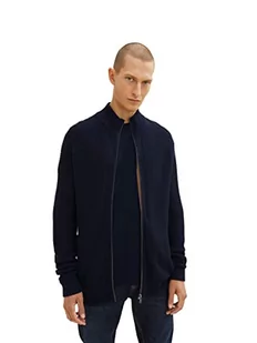 TOM TAILOR Męskie kardigan z wełny 1033527, 10668 - Sky Captain Blue, S - Swetry męskie - miniaturka - grafika 1