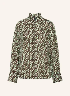 Marc Cain Bluzka Z Falbankami braun - Bluzki damskie - miniaturka - grafika 1