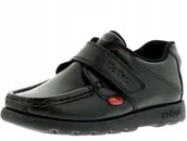 Półbuty damskie - Kickers Półbuty Dziecięce Skórzane Rzepy 22 Żtg - miniaturka - grafika 1