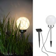 Lampy ogrodowe - Haushalt HI Solarna lampa kulista LED do ogrodu, obrotowa, 15 cm 70308 - miniaturka - grafika 1