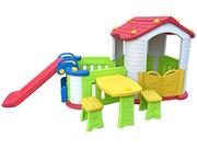 Place zabaw - Domek Ogrodowy dla dzieci, Zestaw Zjeżdżalnia, Stolik, Krzesła 806 - miniaturka - grafika 1