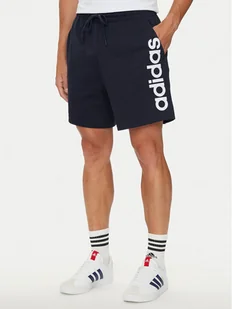 adidas Szorty sportowe AEROREADY Essentials Single Jersey Linear Logo Shorts IC0064 Niebieski Regular Fit - Spodenki męskie - miniaturka - grafika 1