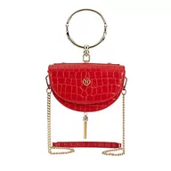 Torebki damskie - VICTORIA HYDE Handbag Shoulder Bags Women Genuine Leather Half-moon Bag-Red, czerwony, 20 cm x 12 cm x 6 cm, Casual - miniaturka - grafika 1