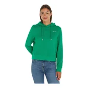 Bluzy damskie - Tommy Hilfiger Bluza Damska Z Kapturem 1985 Rlx Mini Corp L Zielona R.M - miniaturka - grafika 1