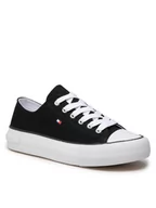 Buty dla chłopców - Tommy Hilfiger Trampki Low Cut Lace-Up Sneaker T3A4-32118-0890 S Czarny - miniaturka - grafika 1