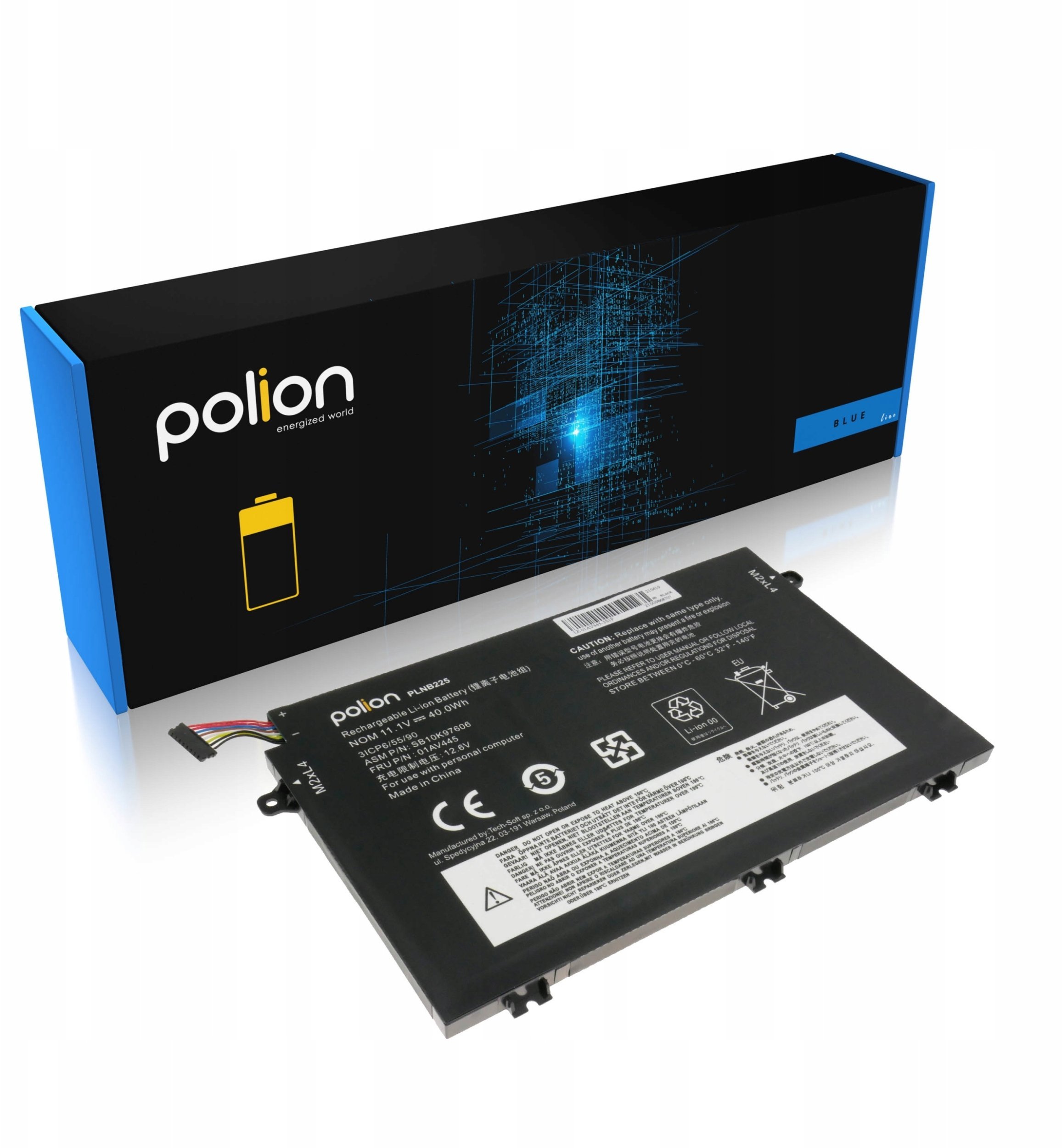 Bateria do laptopa LENOVO 01AV445 E480 E490 E580 E585 E590 R480 R490 3600mAh