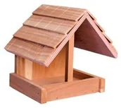 Karmniki dla ptaków - Garden&amp;Fun Karmnik dla ptaków z drewna cedrowego 15,5x13,5x14,5cm - miniaturka - grafika 1