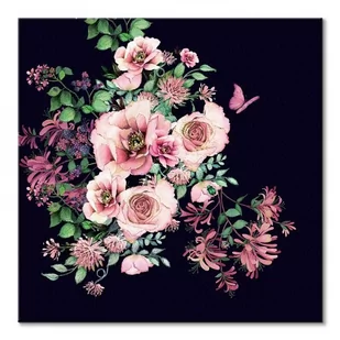 Pyramid Posters Pink Roses Luxe - obraz na płótnie 40x40 WDC95895 - Obrazy i zdjęcia na płótnie - miniaturka - grafika 1